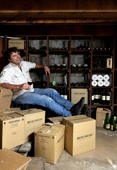 Brokenwood Wines have created the #brokenwoodbunkers to boost their profile. Pictured is senior winemaker Stuart Hordern. Photo: Brokenwood Wines

