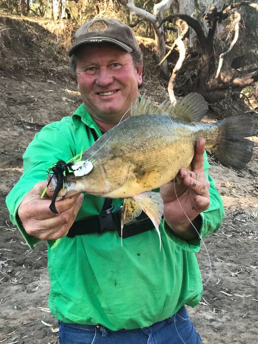 Spring is certainly in the air. Steve Hamilton of Wee Waa with another Yellowbelly caught on one of his productive Hell Yeah Chatterbaits.
