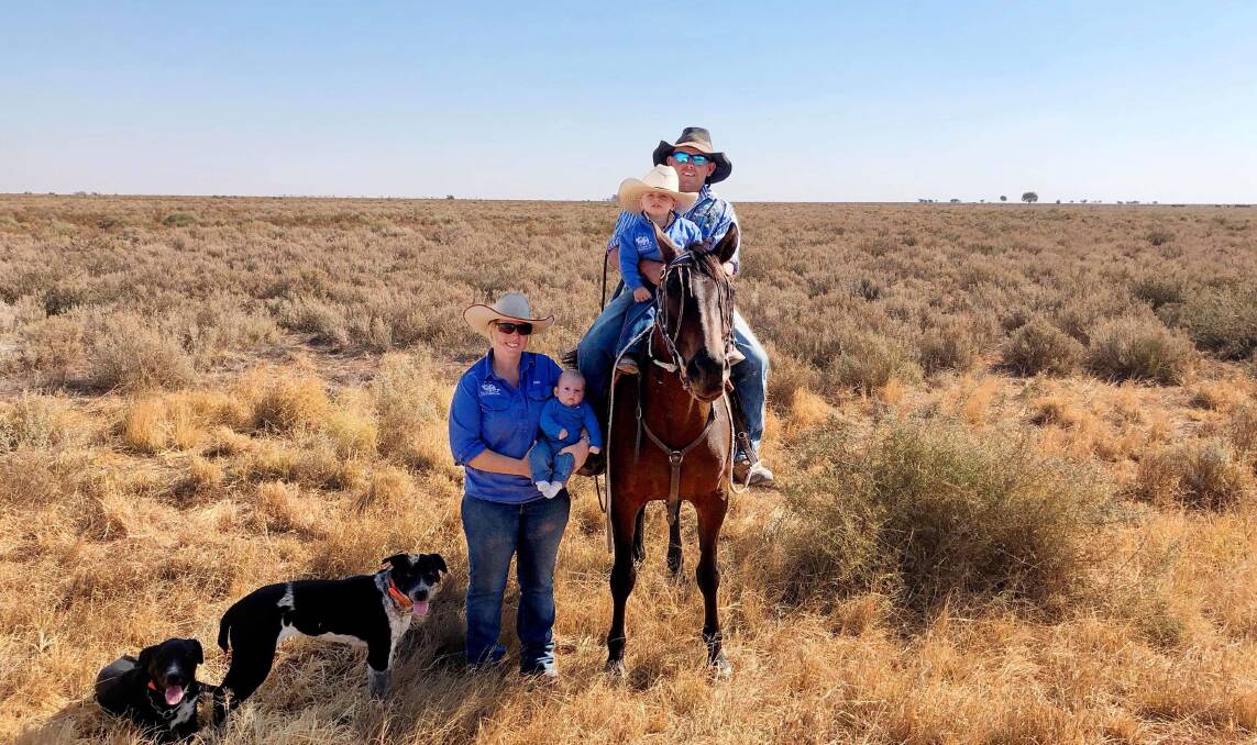 Brian Glendinning on the road with his partner Jodie and their children Cooper, 3, and Wyatt,12-months-old. Photo by Brian Glendinning.