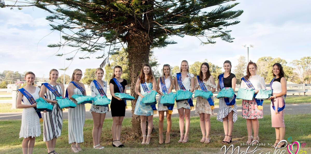 The 108th Wauchope Show Showgirl entrants who will be vying for this year's title this weekend (April 6 and 7). Photo supplied by Lesley Olsen.

