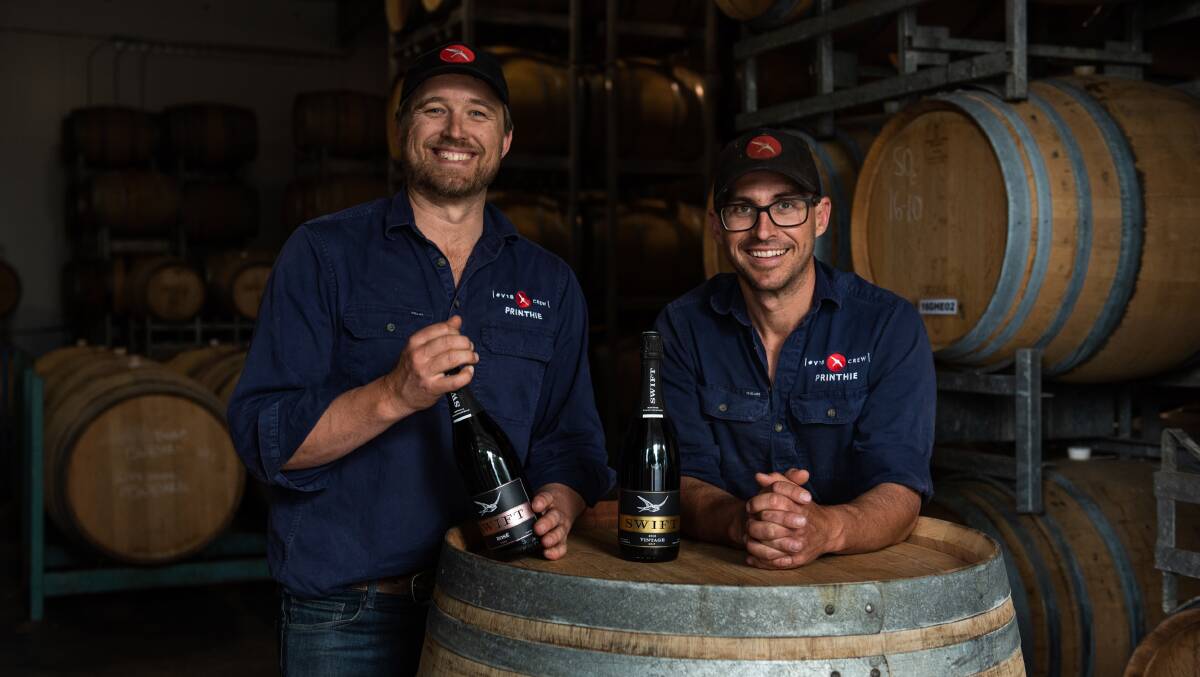 Ed and Dave Swift, owners of Printhie Wines, are among the growing number of wineries who are offering virtual wine tasting sessions. Photo: Printhie Wines