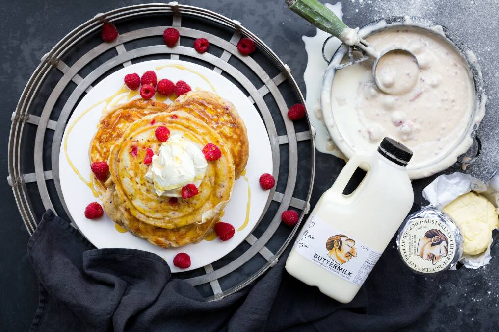 Mrs Pepe’s mouth-watering buttermilk berry pancake recipe using Pepe Saya butter that you can make at home. Photos supplied by Pepe Saya.

