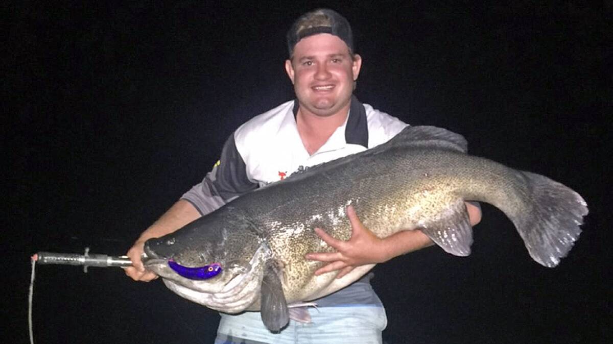Grant Hall of Wee Waa with a legendary 120cm Murray Cod caught at Copeton Dam. Big lures have accounted for many large Murray Cod over the one metre mark.