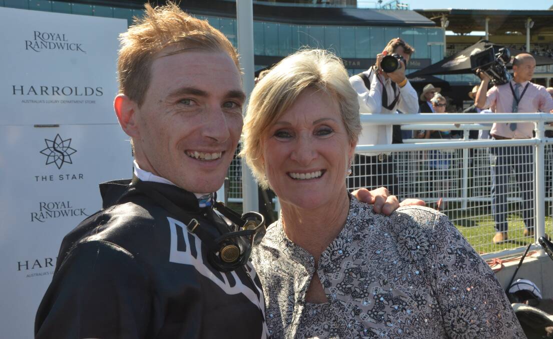 Celebrations for country hoop Ben Looker, and Port Macquarie trainer Jenny Graham after win of Victorem in the Newhaven Park Country Championships Final at Randwick. Photos by Virginia Harvey.