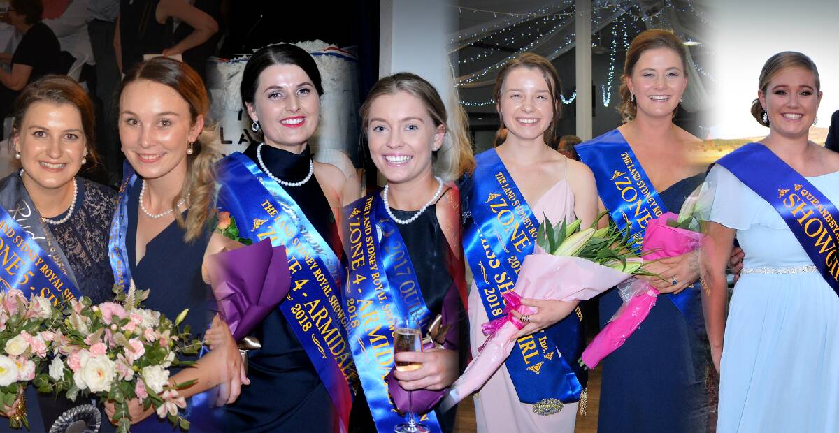 The Land Sydney Royal Showgirl finalists from Zone 5, 4, 7 and 3.