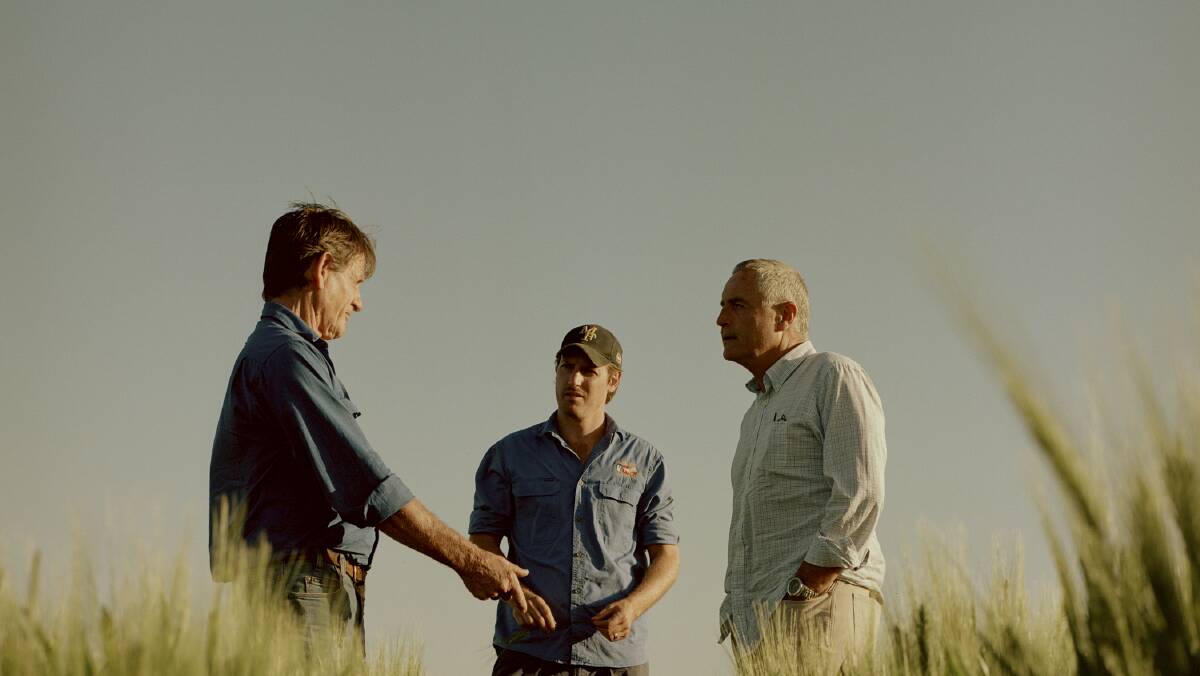 LOVE THE LAND: Wee Waa farmers James Kahl, Daniel Kahl and Dr Shane Norrish, CEO of Landcare Australia. Photo: supplied.