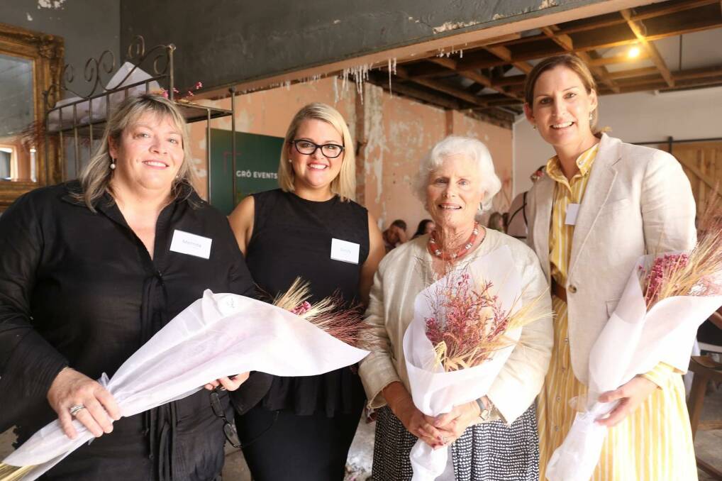 Melinda O'Donoghue, GRO Events director Dimity Smith, Margi Kirkby and Zara Lowien at the company's last event before the pandemic. 