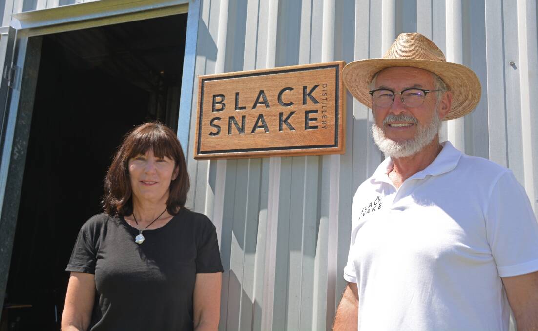 Rosemary Smith and Stephen Beale founded Black Snake Distillery in 2016. Photo: Billy Jupp 
