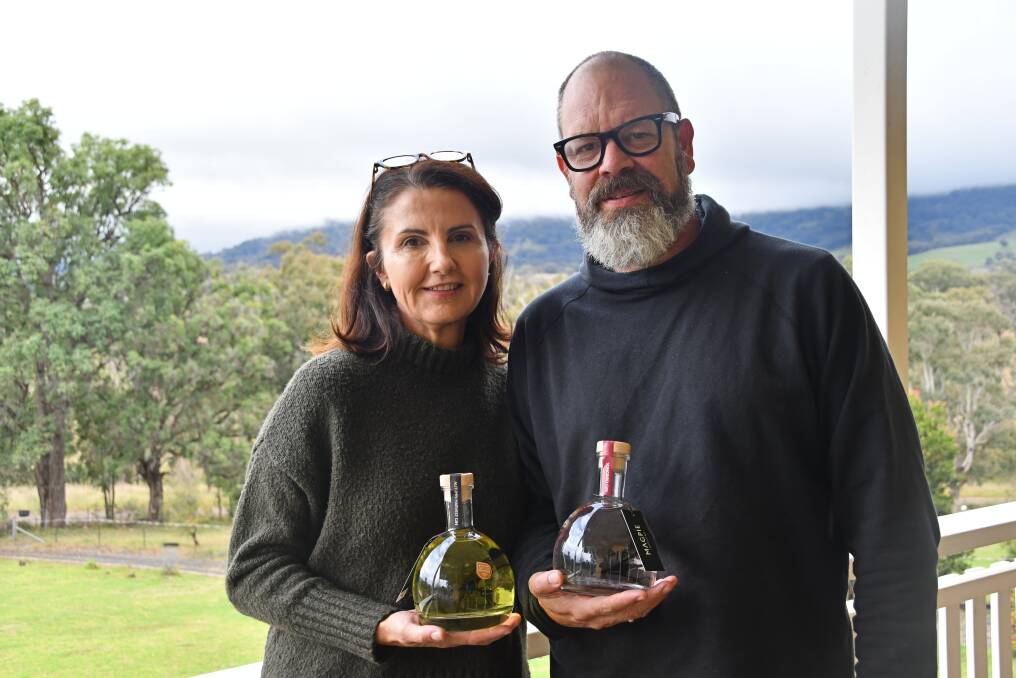 Nikki and Geoff Drummond have big plans for their Murrurundi operation Magpie Distilling, which was launched last year. Photo: Billy Jupp 