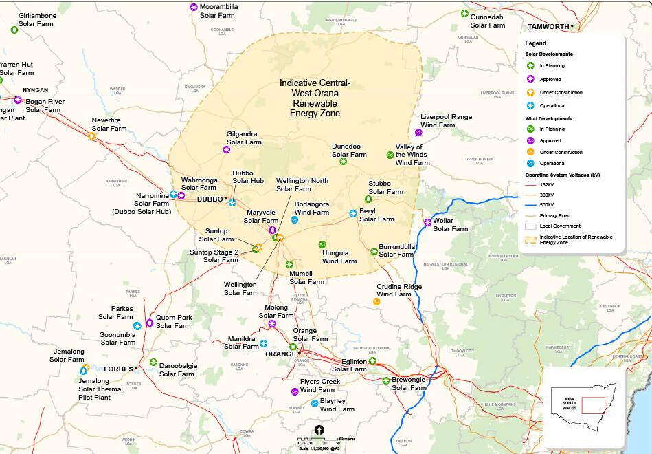 The proposed Orana-Central West renewable energy zone. 