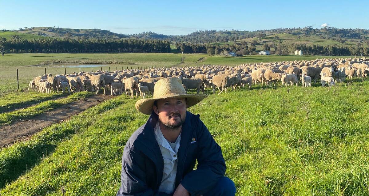 LAMB SURVIVAL FOCUS: Haydn Dunhill has been selecting sires that can boost lamb survival in his first-cross lamb production at Rosemount, Jugiong in the NSW Riverina.