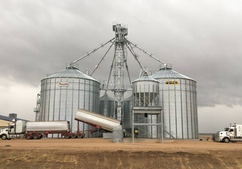 INCREASED GRAIN, BUSINESS CAPACITY: The Allied Grain Systems storage at Smithfield, Proston.