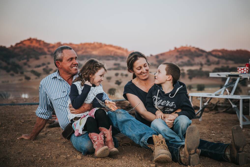 Gerard and Lucy Gallagher, and children Nicholas and Molly, do their best to prioritise family time. Photo: Bonnie Sevil, Lilly at Dawn