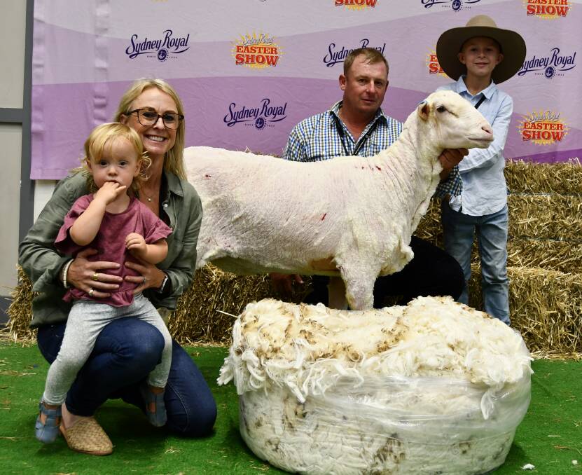 WINNERS: Grace, Krisi, Anthony and Sam Frost, Thalabah, with their production class winner at this year's Sydney Royal Show.