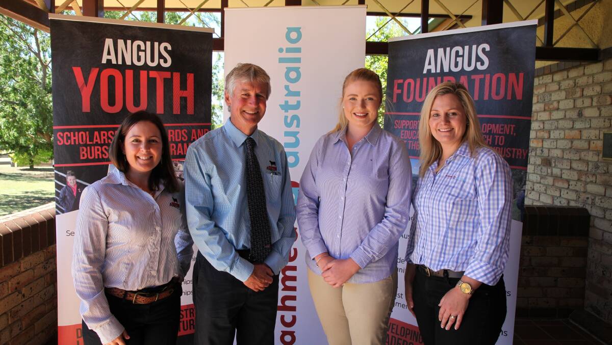 Candice Liddle, Peter Parnell and Jasmine Ramage from Angus Australia with Achmea Australia CEO Emma Thomas.
