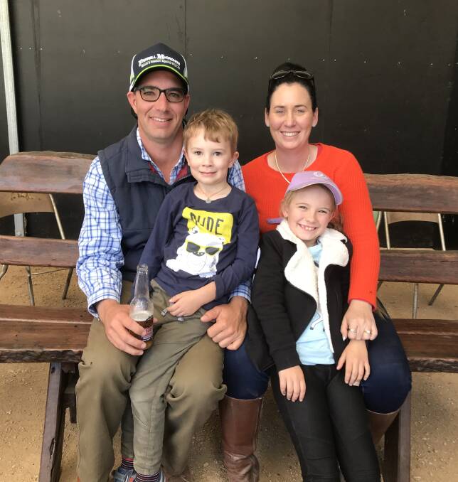 FAMILY OPERATION: Naasson and Kylie Jagoe with their children Alexander and Meckenzie. 
