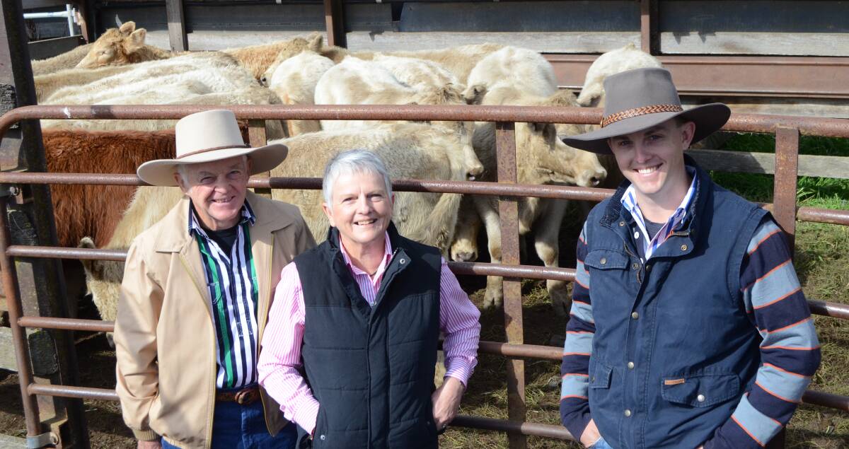 Ian, Janet and Todd Whillock, "Clovernook", Woolbrook, sold 92 nine to 10-month-old EU-accredited Charolais-cross and Angus mixed sex weaners. 