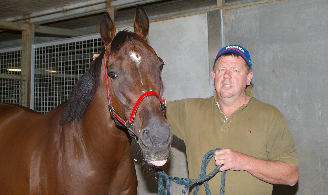 Brett Cavanough, pictured at his Albury stables, would like to train at Scone.