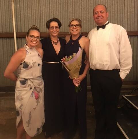 Herd of Hope directors and volunteers Michelle Swelles, Lizzie Mazur, Megan McLoughlin and Lyndon Olsson at the recent Steer the Herd dinner at Seppeltsfield. Photo: Marlene Schubert