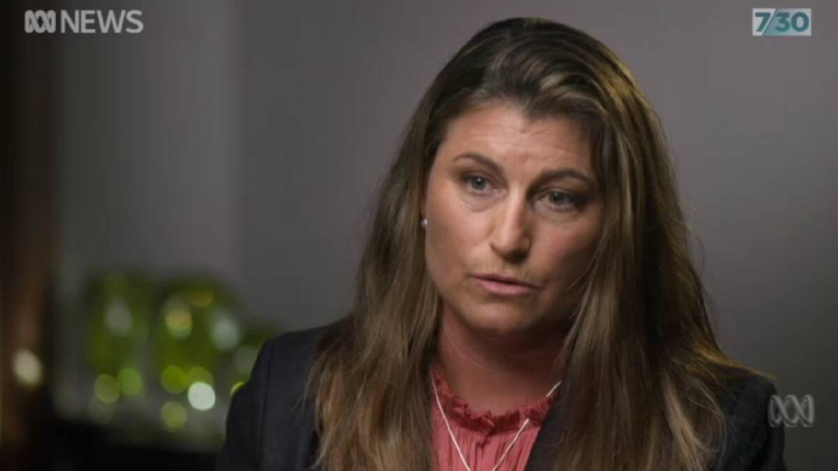 SPEAKING OUT: Catherine 'Maz' Marriott speaking to Leigh Sales on the ABC's 7.30 program on Tuesday night.