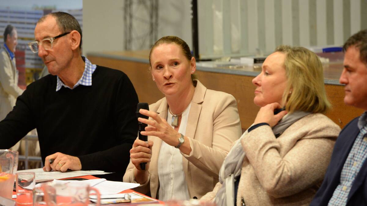 ON POINT: Allison Harker makes a point while addressing several aspects positive to Yass during The Next Crop forum.