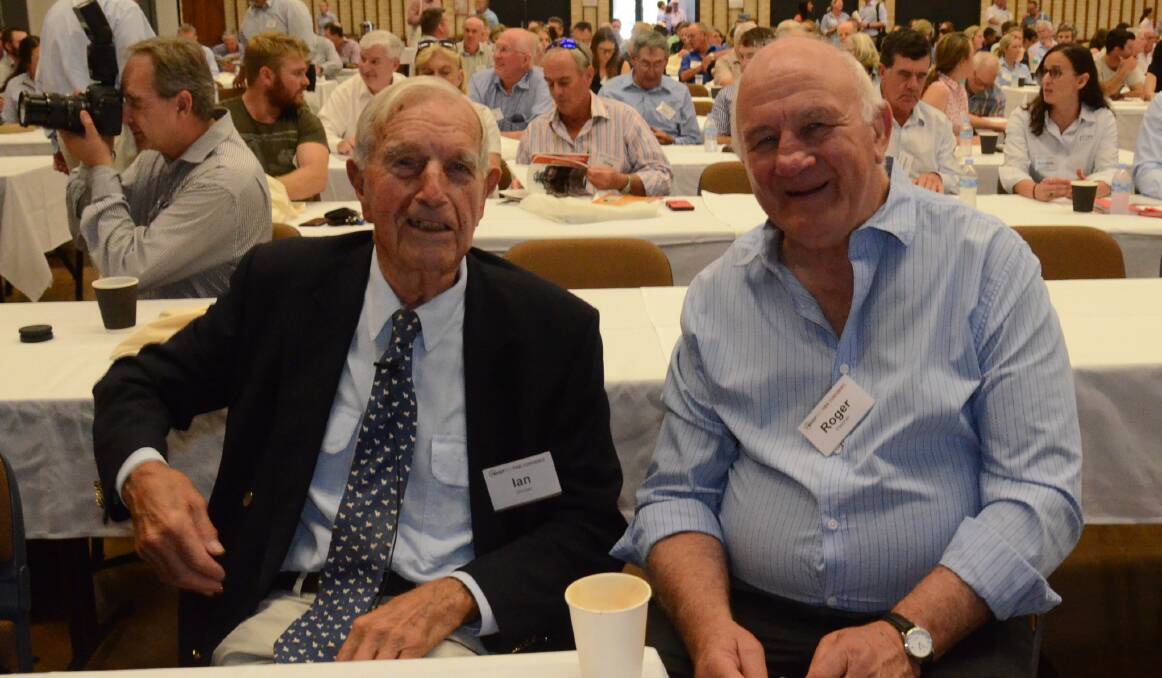 First chairman of Sheep CRC from 2001 to 2007 Ian Sinclair with Roger Fletcher a former board member (2002 to 2007) before Mr Sinclair officially opened the final conference.