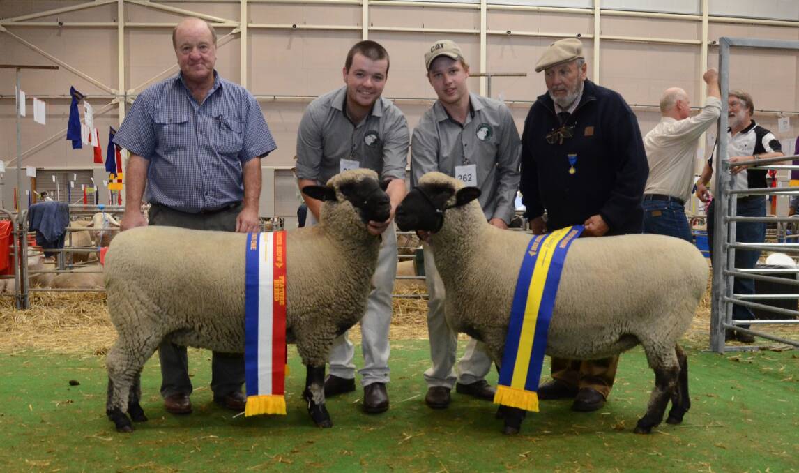 Jim Lang, New Zealand, grand and reserve ewes Kane Hildred, Boonong Park, Brad Johnson, Rod Summers.