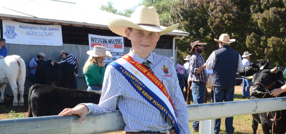 Hugh Mitchell, 11, a Year 6 student of Macquarie Grammar, is the junior champion parader of the show.