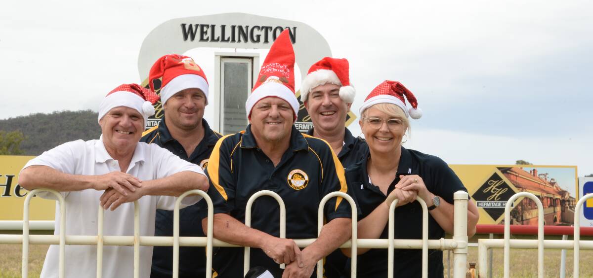 Wellington Race Club officials Dale Jones, Daniel Blackhall, Ian Darney, President; Michael and Simone Keirle, are ready for Wellington's Boxing Day race meeting.