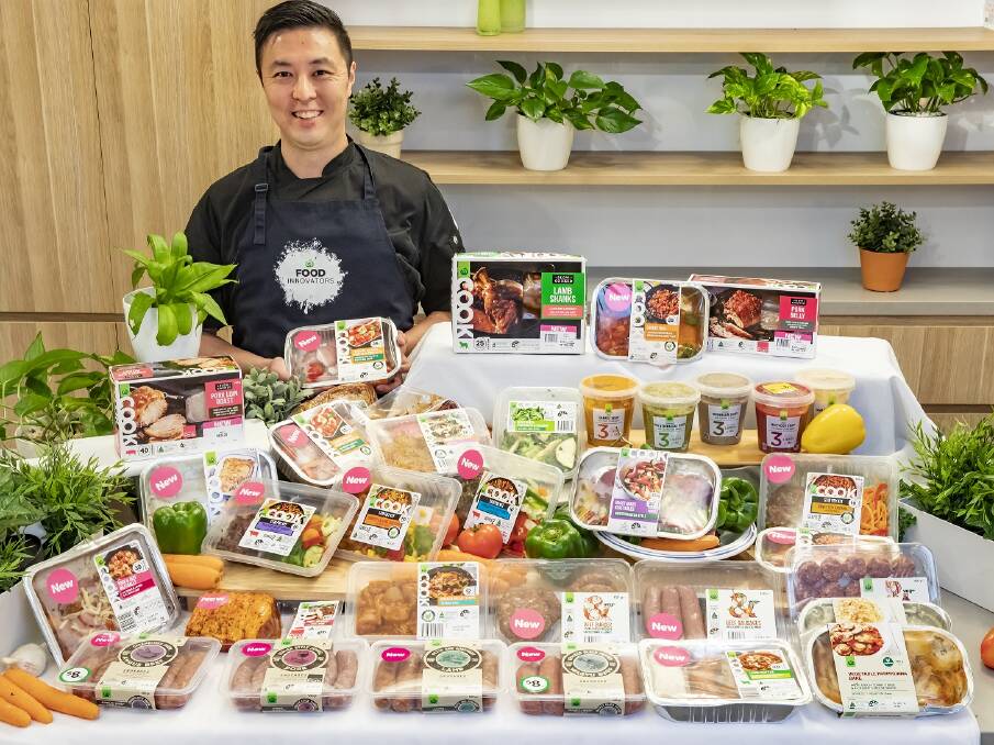 VEG OUT: Woolworths food innovation chef, Richard Zheng, with the new range of convenient meals which highlight the use of vegetables. 