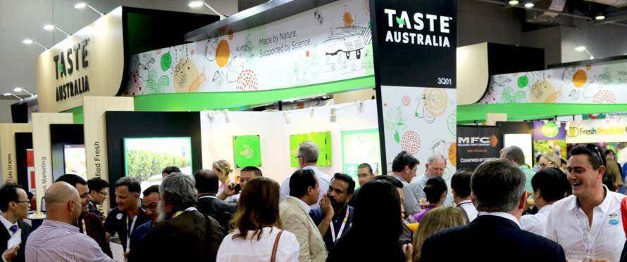 DISPLAY: Australia's premium fruit and vegetables on display under the Taste Australia banner at Asia Fruit Logistica.
