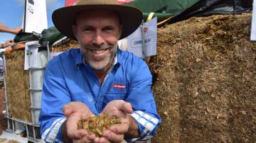 Alex Turney, managing director, Lallemand Australia with some high quality corn silage which can be integrated into a beef production system for more profitability. Picture supplied