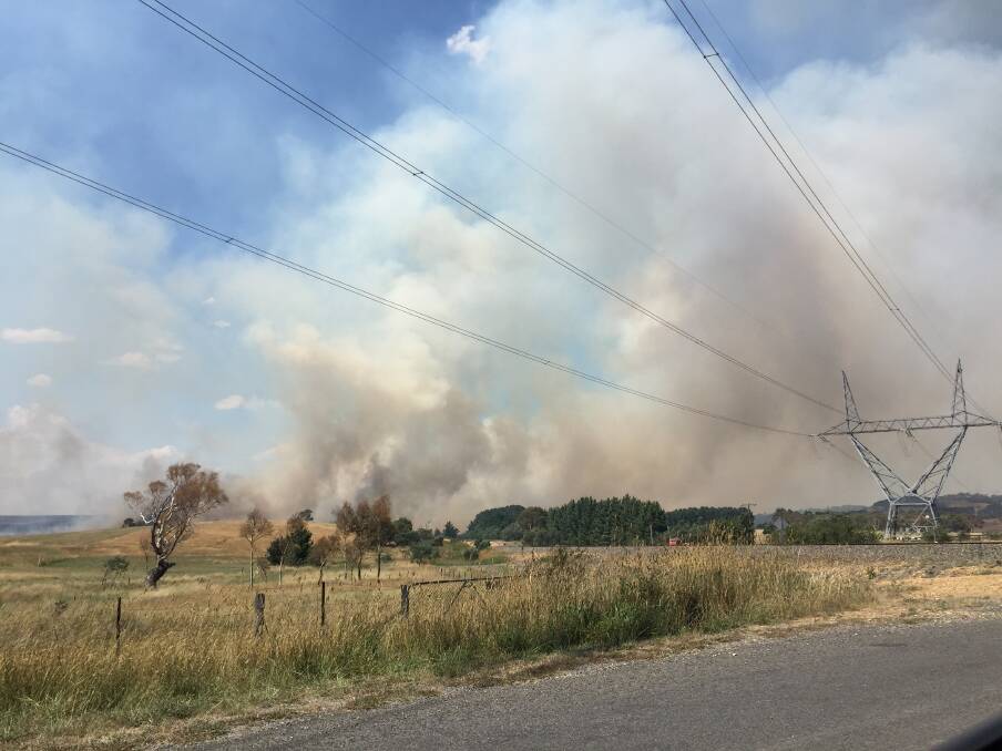 The Taylors Creek Road fire is still burning out of control. Photo: Elesa Kurtz.