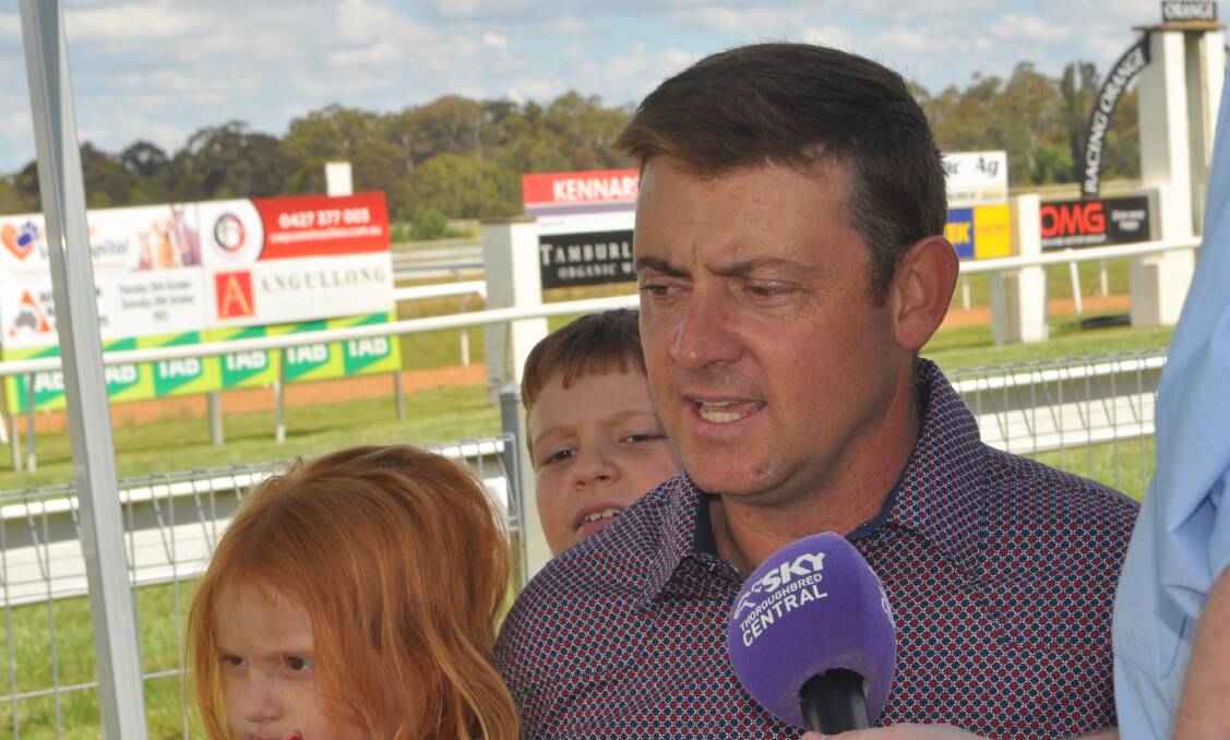 Trainer James Ponsonby with some of his children. Picture by Nick McGrath