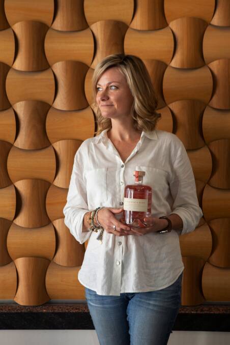 SPIRITED: Kylie Sepos is pouring her passion for fine food and drink into her gin, The Farmer's Wife.