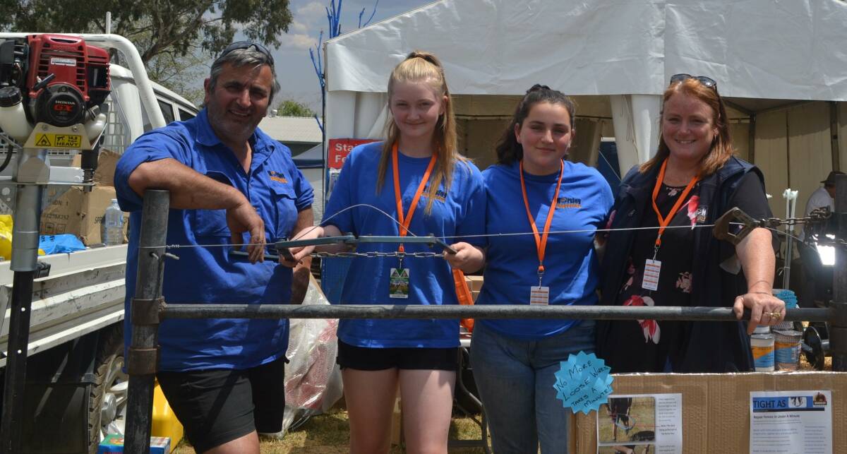 FAMILY: Brianna Hounslow (second left) with Sam, Jasmine and Meagan Quattromani at the Australian National Field Days.