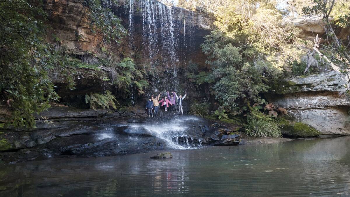 FUN IN THE SUN: Swimming at the waterfall is another great activity at Redleaf Farm. 