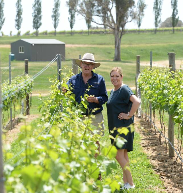 SUCCESS: Phillip and Michelle Stivens have turned what was a rundown vineyard into a successful enterprise just outside of Orange, NSW. Photo: Rachael Webb.