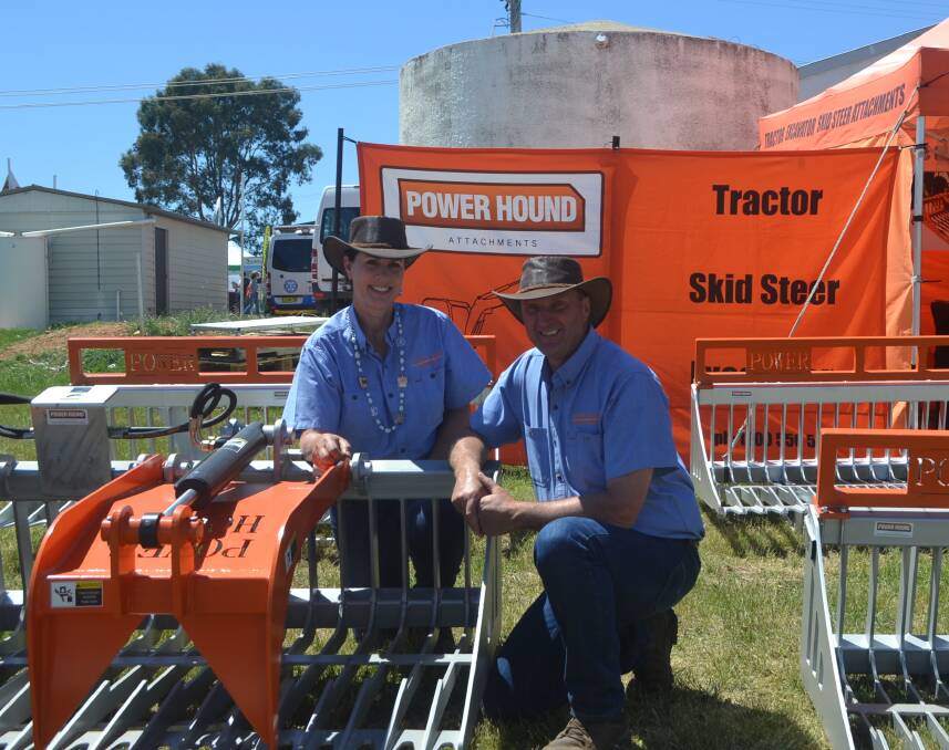 INNOVATIVE: Suzie and Steve Thwaites from Power Hound Australia manufacture attachments for the farming and construction sectors.