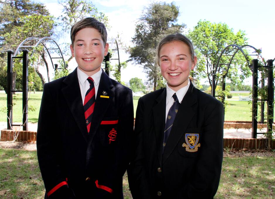 All Saints College captains for Year 8 middle school are Zane Newham and Emily Brown.