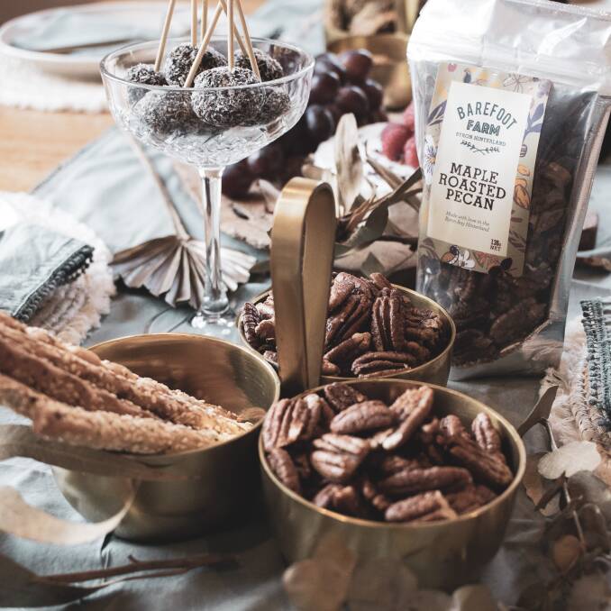 DIVERSE: Barefoot Farm is home to plenty of pecan delights, including maple roasted pecans and chocolate coated pecans. Photos: Kate Rickard.