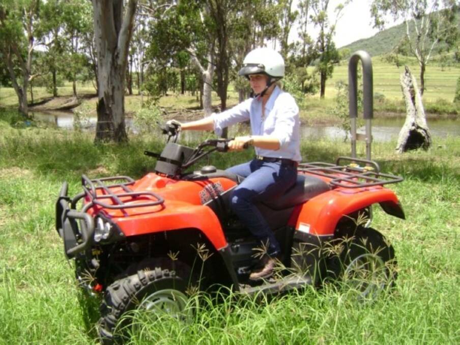 BE SMART: Always Wear a helmet and fit a rollbar to quad bikes.