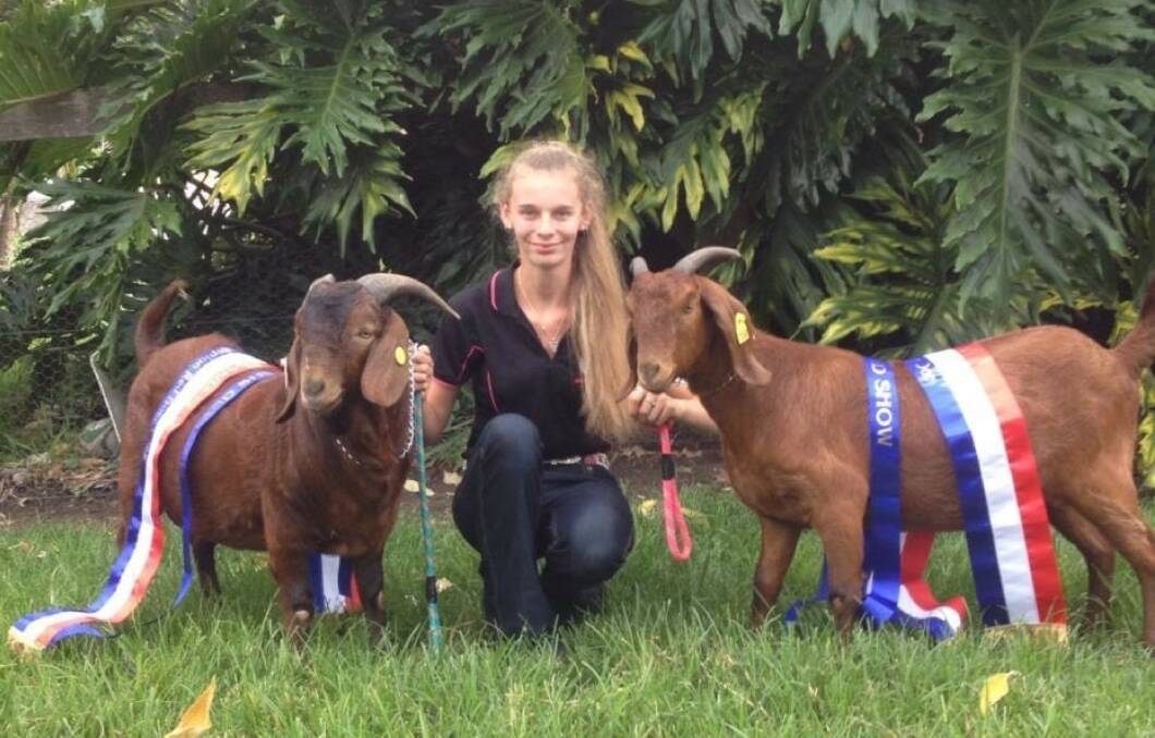 PASSION: Teizha Mears has a real thirst for agriculture and boer goats in particular, operating her own 60-head stud, Enterprize Boer Goats.