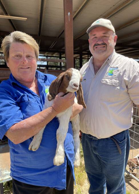 Tracey Woods and Richard Zidarew are dispersing Pacifica Boer Goat Stud and moving to the Gold Coast Hinterland. Picture by Denis Howard