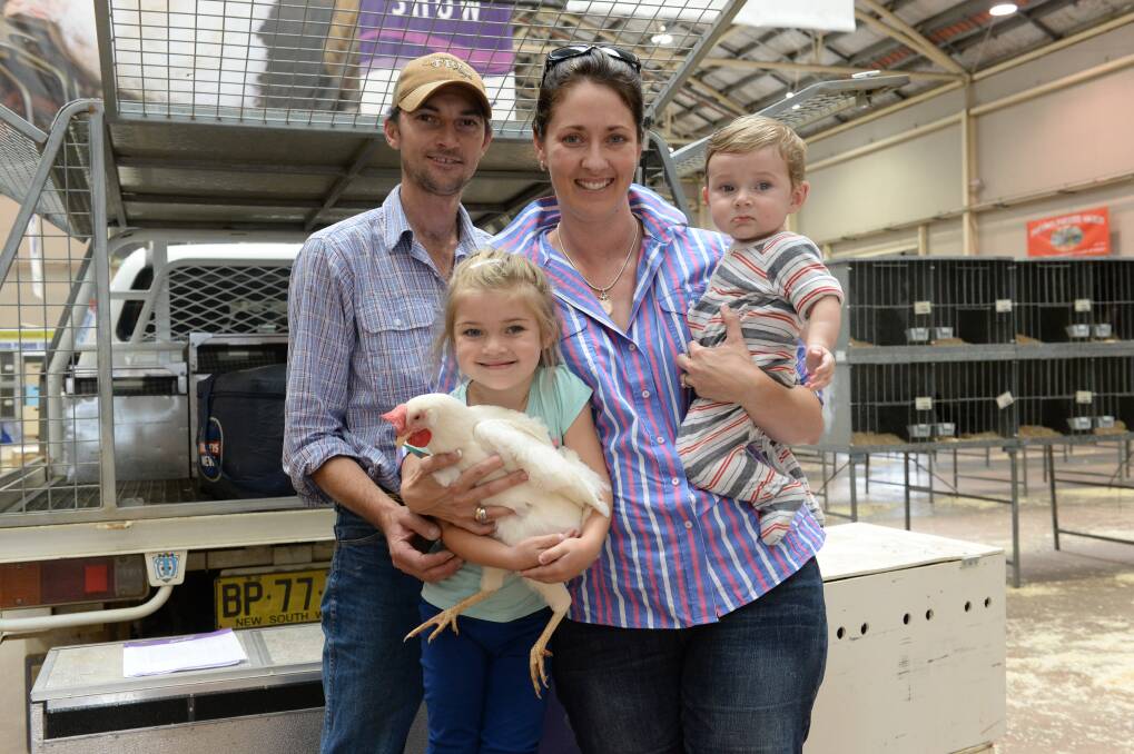 INVOLVED: Showing can be a great way to get the family involved in poultry like it did for Chris and Janice Mammen, 'Oringle', Gunnedah, and their children Peter and Felicity. 