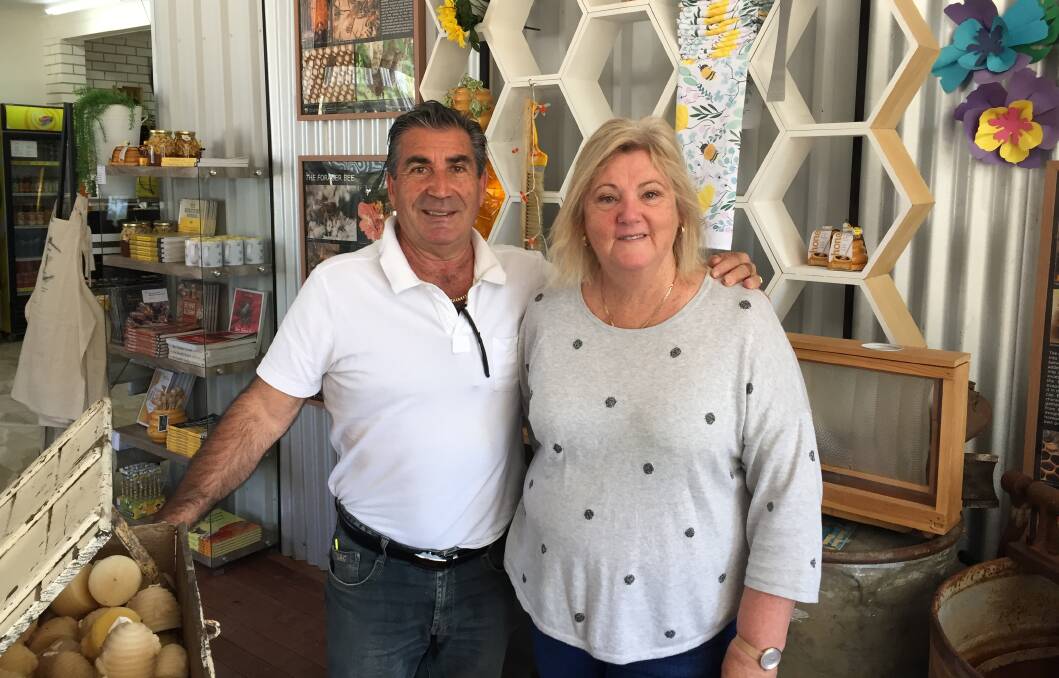 PARTNERSHIP: Frank and Trish Maiola, married for 40 years, have turned Mudgee Honey Haven into a thriving business. Photo: Denis Howard. 