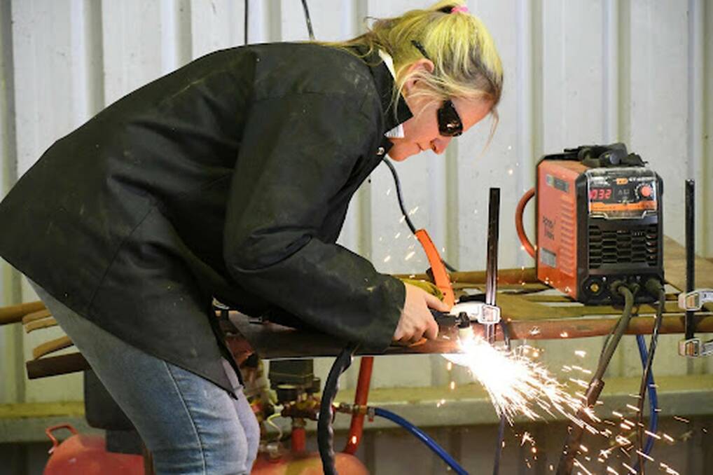 GIFTED: Molly Mackay was a natural, plasma cutting freehand with the Rossi three-way inverter.
