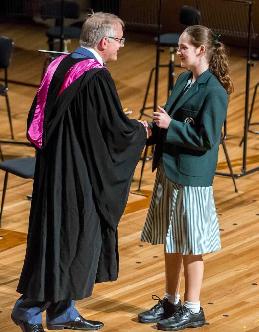Boarding student, Claire Lord, received her academic award at last year’s Clayfield College speech night.
