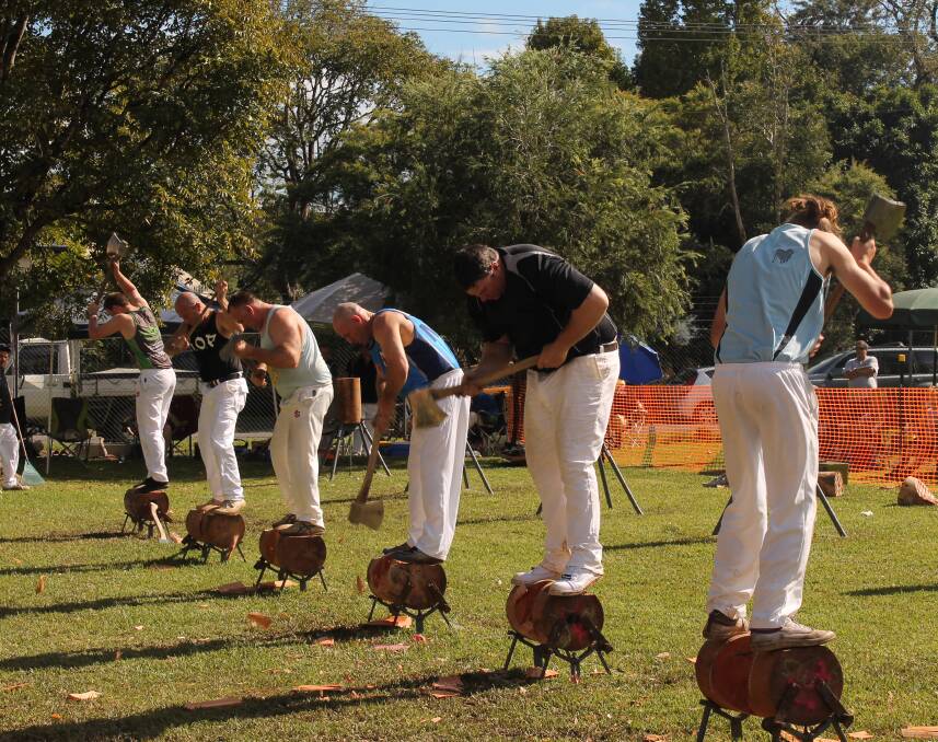 The wood chop competition is always a favourite at Bellingen Show.