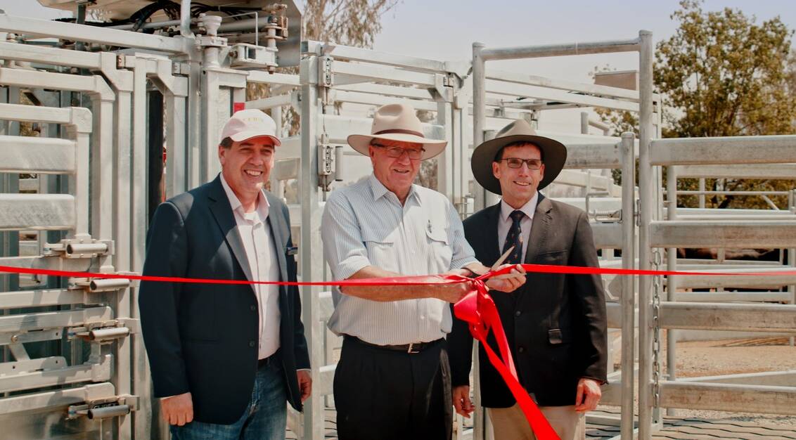 The Hon. Kevin Anderson, joined Farrer High School and the Clipex team last year for the opening of their cattle yards.